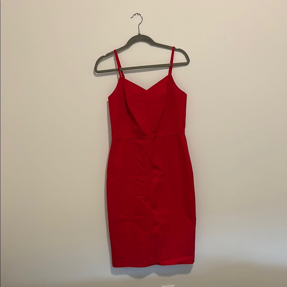 Banana Republic Vibrant Red Midi Dress